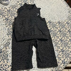 Gym shark top and shorts worn only three times